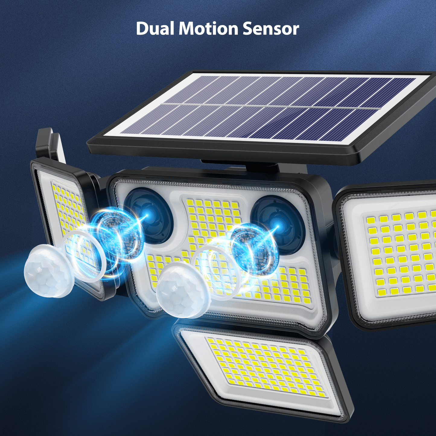 Omibee 3000LM 6-Head Outdoor Solar Lights