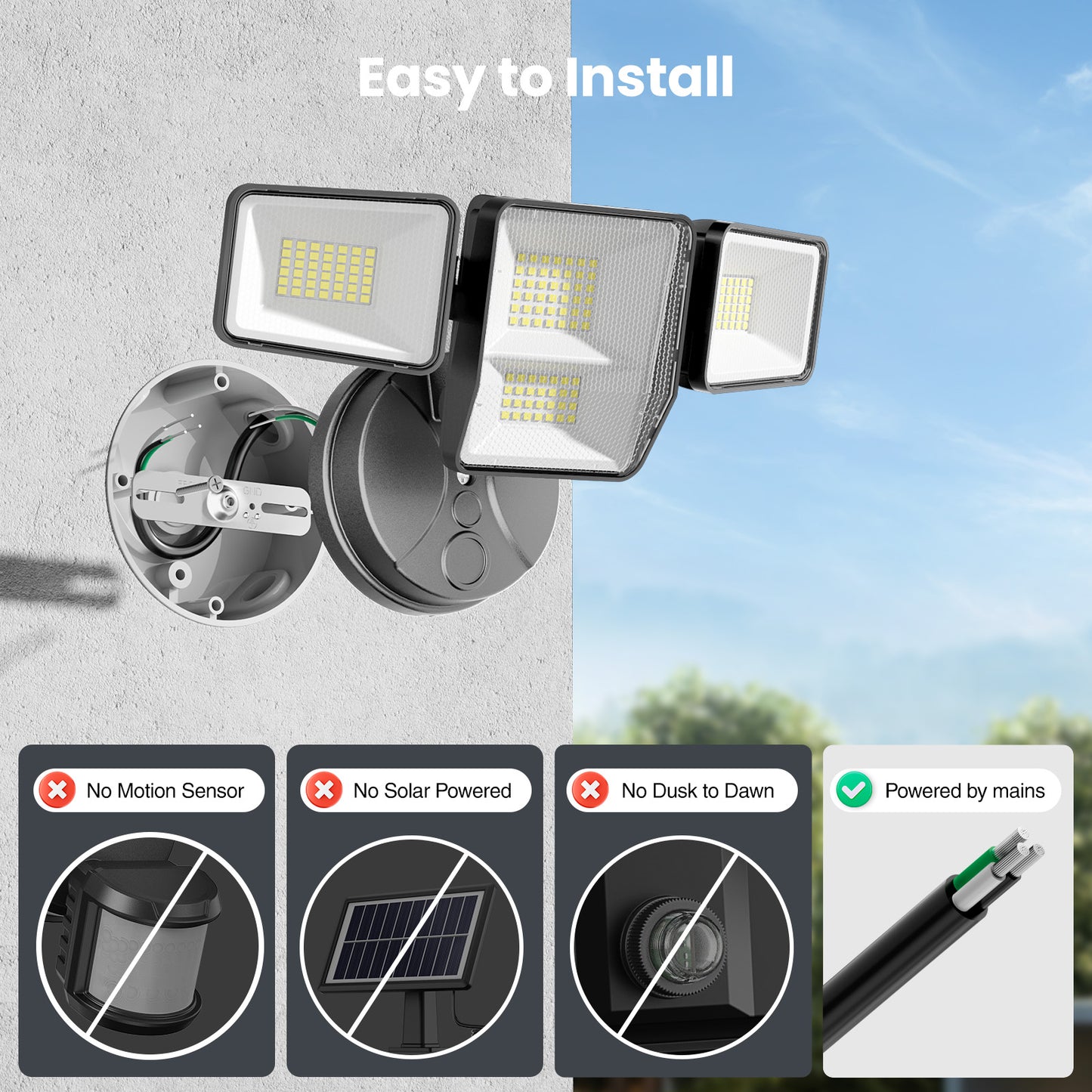 Omibee 70W Outdoor LED Flood Lights - Model OEE22D60C