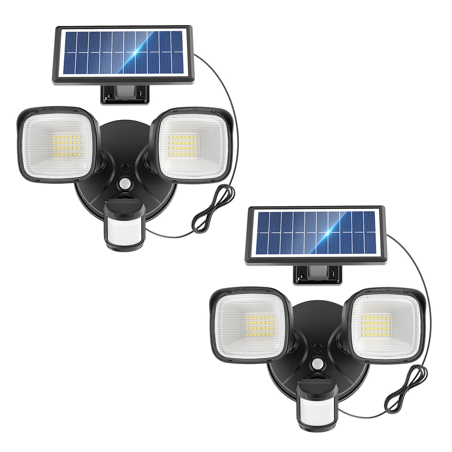 Omibee 36W Dual Heads Solar Motion Sensor Light