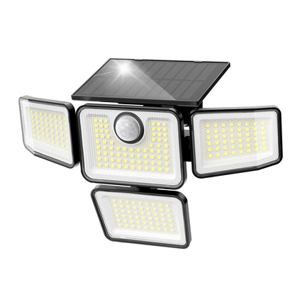 Omibee 3000LM 4 Heads Solar Motion Sensor Lights
