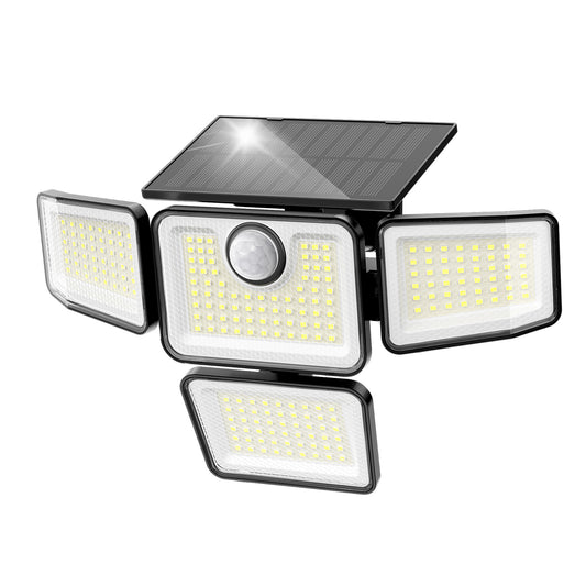 Omibee 3000LM 4 Heads Solar Motion Sensor Lights