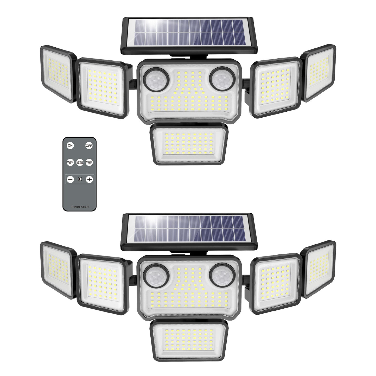 Omibee 6 Heads Dual Motion Sensor Solar Flood Lights