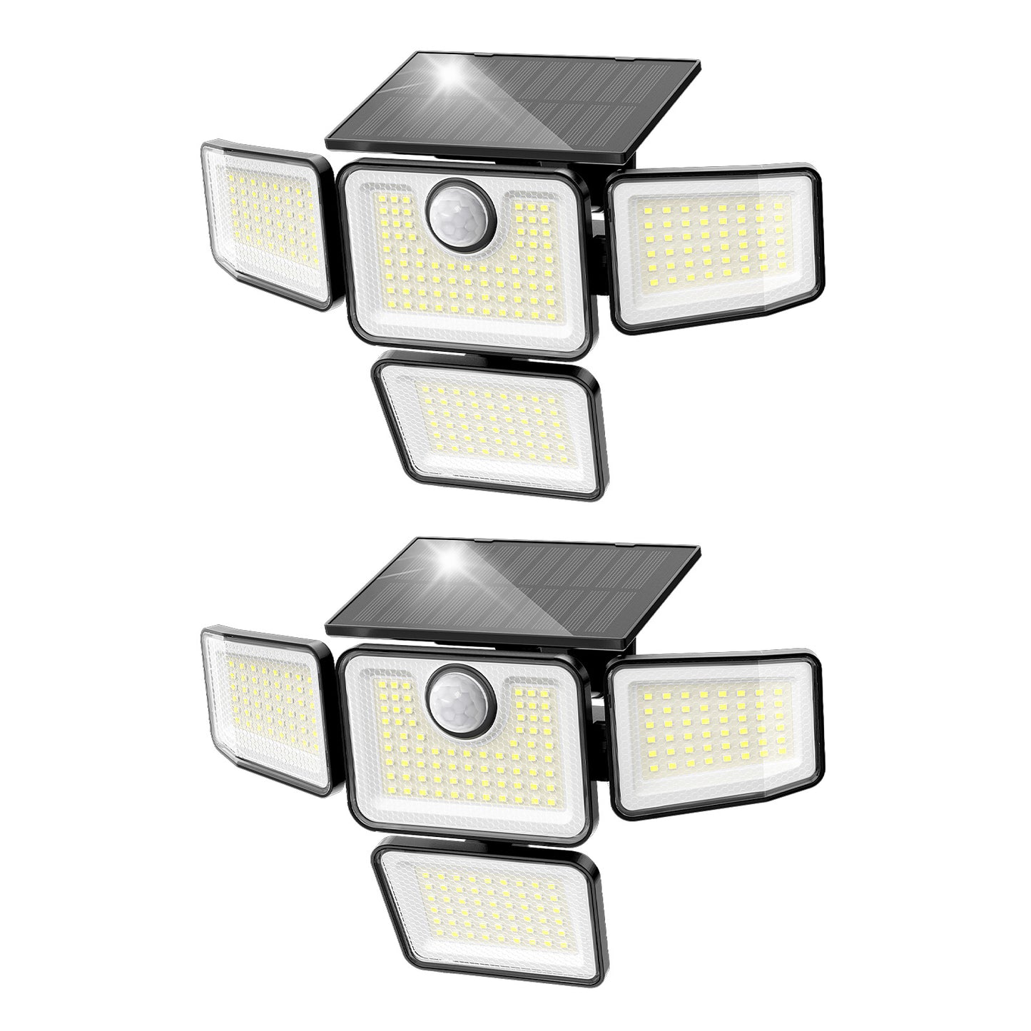 Omibee 3000LM 4 Heads Solar Motion Sensor Lights
