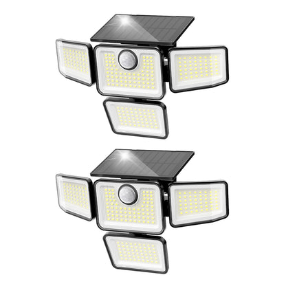 Omibee 3000LM 4 Heads Solar Motion Sensor Lights