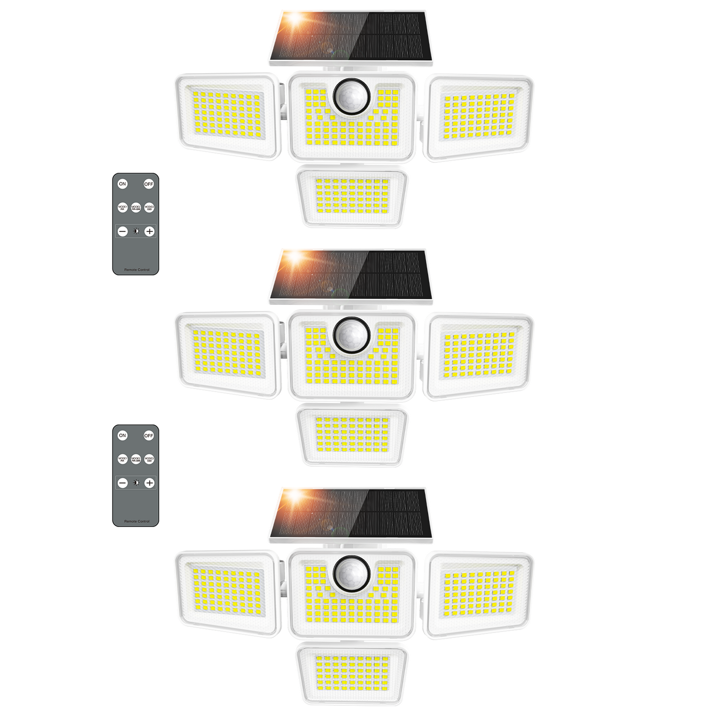Omibee 4 Heads Solar Motion Light