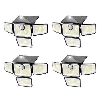 Omibee 3000LM 4 Heads Solar Motion Sensor Lights