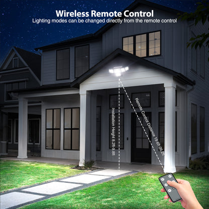 Omibee 6 Heads Dual Motion Sensor Solar Flood Lights