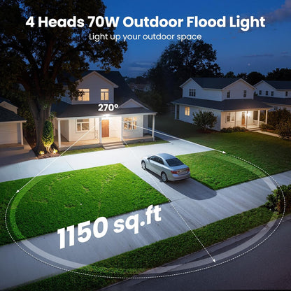 Omibee 70W Outdoor Dusk to Dawn LED Flood Lights