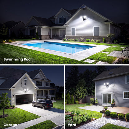 Omibee 36W Dual Heads Solar Motion Sensor Light